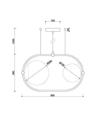 Ummo lampa wisząca Koban A 2xG9 czarna KOA222P0