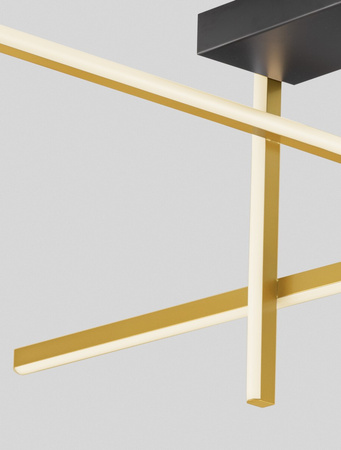 Luces Exclusivas lampa sufitowa LED Charazani ściemnialna 26W 973lm 3200K IP20 czarno/złota LE44819