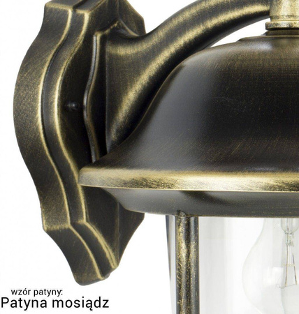Su-ma lampa wisząca zewnętrzna Prince E27 czarna/patyna IP43 K 1018/1/O