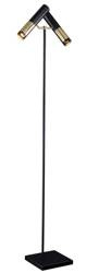 Amplex lampa podłogowa Kavos 2xGU10 czarno/złota 178cm 8378