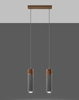 Sollux lampa wisząca Zane 2 2xGU10 szaro/drewniana SL.0966