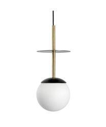 Ummo lampa wisząca Plaat A E27 czarna z mosiądzem PLA132P0