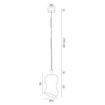 Argon lampa wisząca Salerno E27 mosiężna 8038