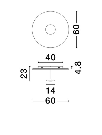 Luces Exclusivas lampa sufitowa LED Colchani ściemnialna Ø 60 cm 30W 1832lm 3000K IP20 biała LE44666