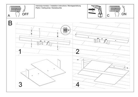 Sollux plafon Massimo 2xE27biały/chrom SL.0188