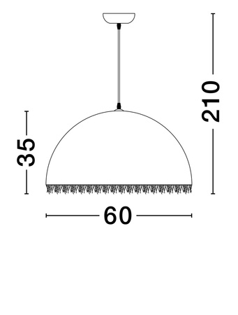 Luces Exclusivas lampa wisząca LED Mizque Ø 60 cm E27 1x12W IP20 biała LE44749