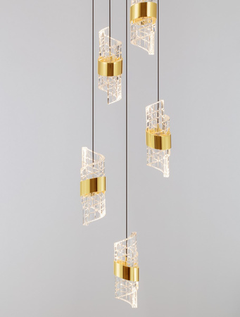 Luces Exclusivas lampa wisząca LED Paita Ø 30 cm 41W 3355lm 3000K IP20 czarno/złota LE44351