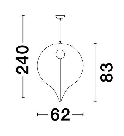 Luces Exclusivas lampa wisząca LED Chancay Ø 62 cm E27 1x12W IP20 biała LE44598