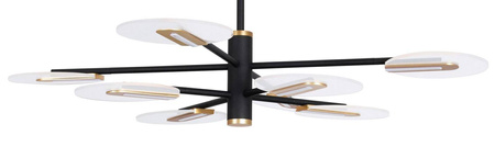 Luces Exclusivas żyrandol / lampa wisząca LED Ceja 8x(7W 450lm 3000K) 56W 3605lm czarno/złota LE41373
