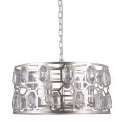 Italux żyrandol / lampa wisząca Momento 6xE14 srebro szampańskie PND-43400-6