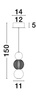 Luces Exclusivas lampa wisząca LED Ponce 6W 499lm 3200K złota LE42699
