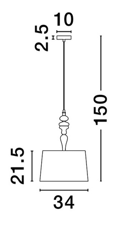 Luces Exclusivas lampa wisząca LED Alem Ø 34 cm E27 1x12W IP20 szara LE44204