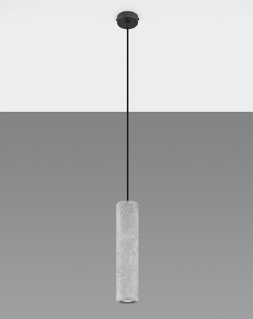 Sollux lampa wisząca Luvo 1 GU10 czarno/betonowa SL.0653