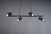 Trio lampa wisząca (reflektorki) Marley 4xGU10 czarna 302400432