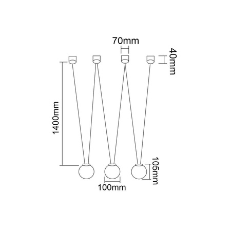 Orlicki Design lampa wisząca Movo III 3xG9 czarno/biała OR84252
