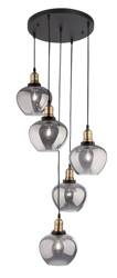Luces Exclusivas lampa wisząca Caldas 5xE27 czarno/dymiona LE41928