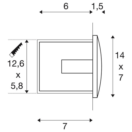 SLV oprawa ścienna zewnętrzna LED Downunder 4W 85lm 3000K antracytowa IP55 233625