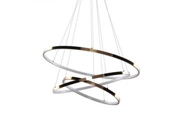 Azzardo lampa wisząca LED Wheel 80W 4800lm 3000K złota ściemnialna AZ2918