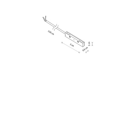 Nowodvorski moduł przewodzący zasilania zewnętrznego do szynoprzewodu 1-fazowego Nano-Lvm 6A czarny 11736