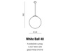 Azzardo lampa wisząca White Ball 40 E27 biała Ø40cm AZ1328