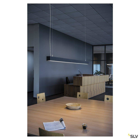 SLV lampa wisząca LED Q-Line Dali Single 47W 3700lm 3000K ściemnialna czarna 1001309