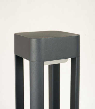 Su-ma lampa stojąca zewnętrzna Kwadrat GX53 popielata 80cm IP54 FKW-800