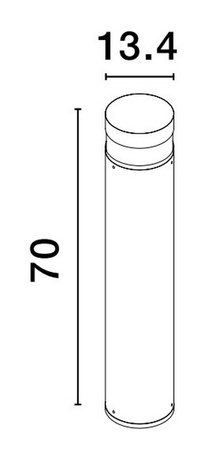 Luces Exclusivas lampa stojąca zewnętrzna LED Acatic Ø 13,4 cm 12W 594lm 3000K IP54 wys. 70 cm czarna LE73509