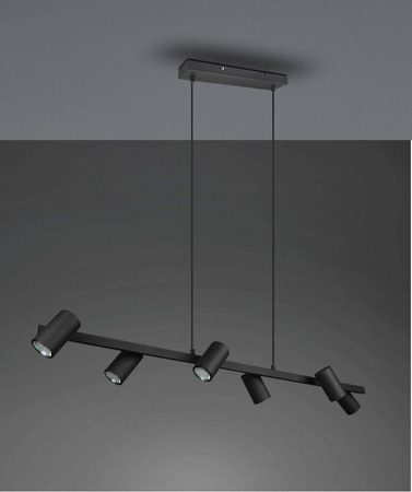 Trio lampa wisząca (reflektorki) Marley 6xGU10 czarna 302400632
