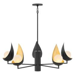 Quintiesse lampa wisząca Ren 6xG9 + GU10 czarno/złota QN-REN5