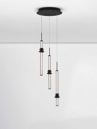 Luces Exclusivas lampa wisząca LED Urubicha ściemnialna Ø 33 cm 18W 1346lm 3000K IP20 czarna LE44690