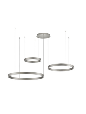 Luces Exclusivas lampa wisząca LED Bari ściemnialna Ø 40-60-80 cm 180W 8891lm 3000K IP20 srebrna LE44316