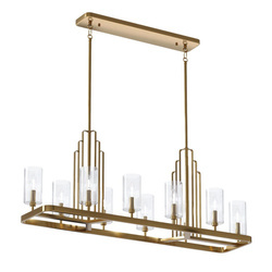 Quintiesse lampa wisząca Kimrose 10xE14 mosiężna QN-KIMROSE10-BNB