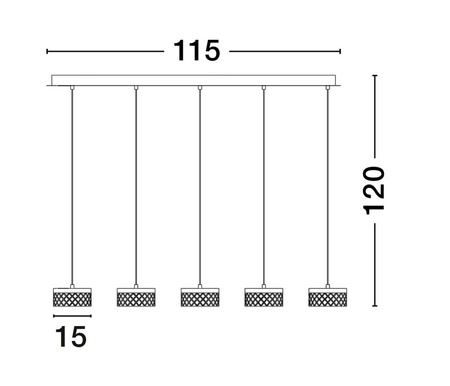 Luces Exclusivas lampa wisząca LED Mineros 32W 2040lm 3000K IP20 złota LE44583