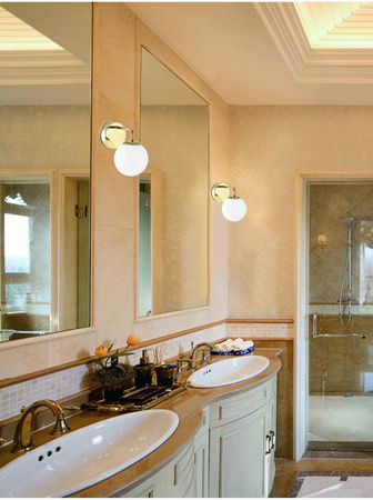 Orlicki Design kinkiet łazienkowy Bao Parette Gold G9 biało/złoty OR81398