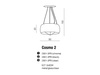Azzardo lampa wisząca Cosmo 3xE27 chrom Ø50cm AZ0844