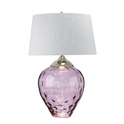 Quintiesse lampka biurkowa Samara 2xE27 + GU10 srebrno/fioletowa Ø51cm QN-SAMARA-TL-LRG-PLM