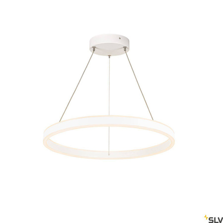 SLV lampa wisząca LED One 60 25W 820lm 3000/4000K ściemnialna biała Ø60cm 1004762