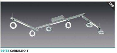 Eglo plafon LED Cardillio 1 6x(3,2W 400lm 3000K) 19,2W 2400lm aluminiowy 96183