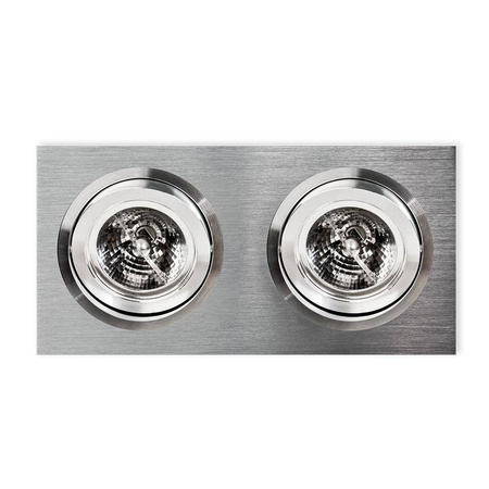 Orlicki Design oprawa sufitowa Faro II Aluminio 2xQR111 aluminiowa wpuszczana OR83408