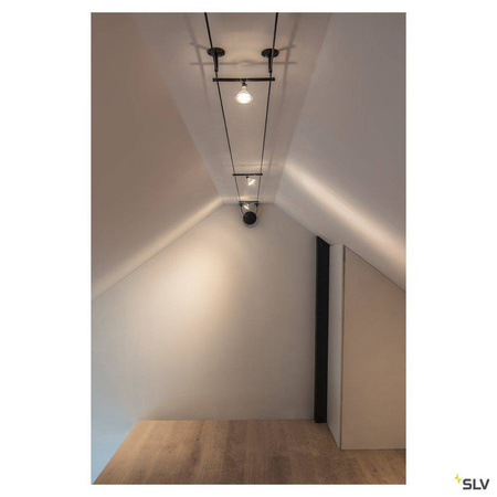 SLV uchwyt sufitowy Tenso 6cm czarny (2szt) 186330