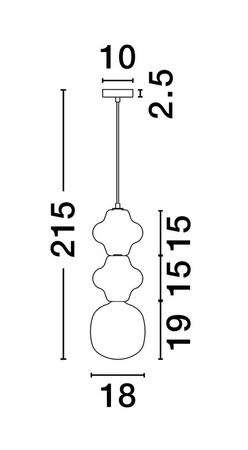 Luces Exclusivas lampa wisząca LED Vilrosa Ø 18 cm E14 1x5W IP20 niebiesko/jasnozielona LE44563