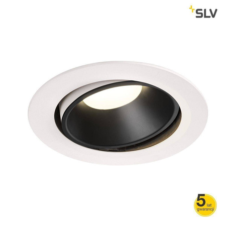 SLV oprawa sufitowa LED Numinos XL 37,4W 4580lm 4000K 55° biało/czarna wpuszczana 1003763