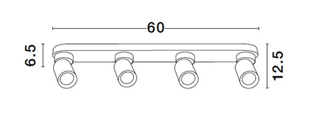 Luces Exclusivas lampa sufitowa LED Galvez GU10 4x10W IP20 biała LE44402