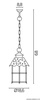 Su-ma lampa wisząca zewnętrzna Toledo E27 czarna/patyna IP23 K 1018/1/R