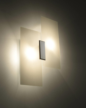 Sollux kinkiet Fabiano 2xE27 biały/chrom SL.0197