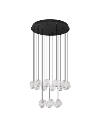 Luces Exclusivas lampa wisząca LED Chepen ściemnialna Ø 60 cm 87W 5057lm 3000K IP20 czarna LE44427