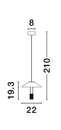 Luces Exclusivas lampa wisząca LED Ayaviri Ø 22 cm 8W 425lm 3000K IP20 czarno/biała LE44596