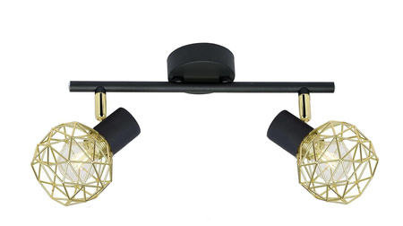 Candellux kinkiet (reflektorki) Acrobat 2xE14 czarno/złoty 92-66336