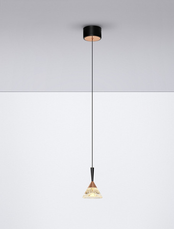 Luces Exclusivas lampa wisząca LED Guay Ø 10,5 cm 7W 345lm 3000K IP20 czarno/złota LE44214