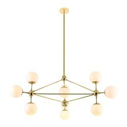 Orlicki Design żyrandol / lampa wisząca Bao Gold 10xE27 biały/złoty OR80070